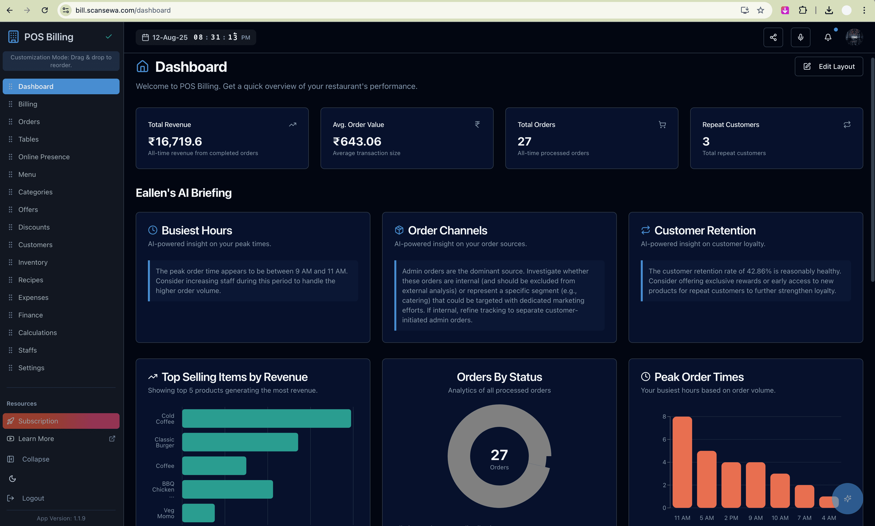 Custom Analytics Dashboard